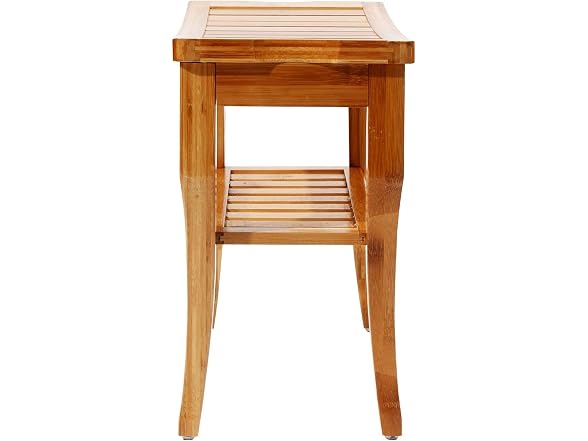 soges Bamboo Shower Bench, Waterproof Stool