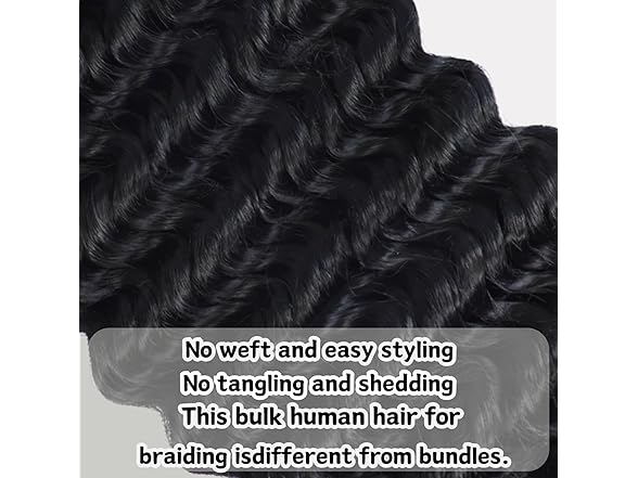 Deep Wave Bulk Hair For Braiding Hair