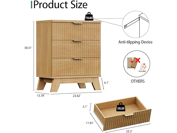 Xixini BC1926525100001 nightstand