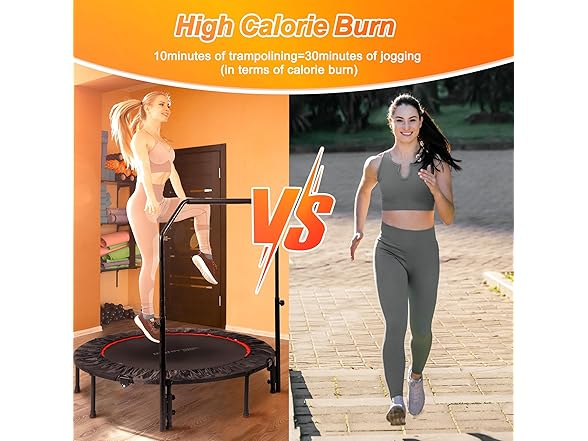 48" Foldable Mini Trampoline for Adults 600 LB