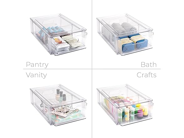 Smart Design Small Pull-Out Storage Bin