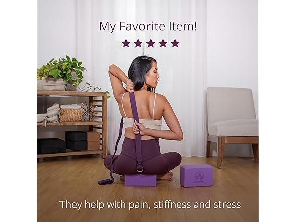 Yoga Blocks & Strap Set 2-Pack