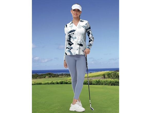 Ggov Women Golf Polo Workout Tops