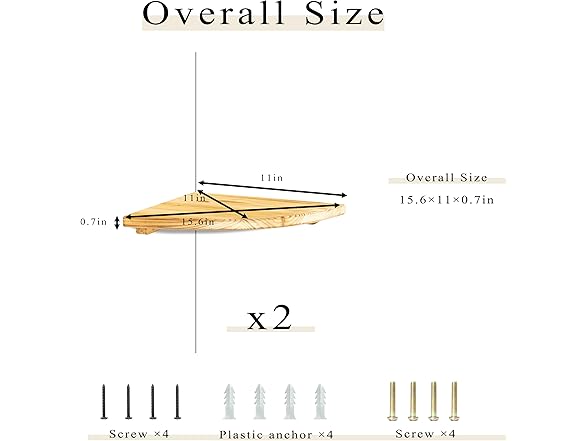Increased Fire Corner Wall Shelf