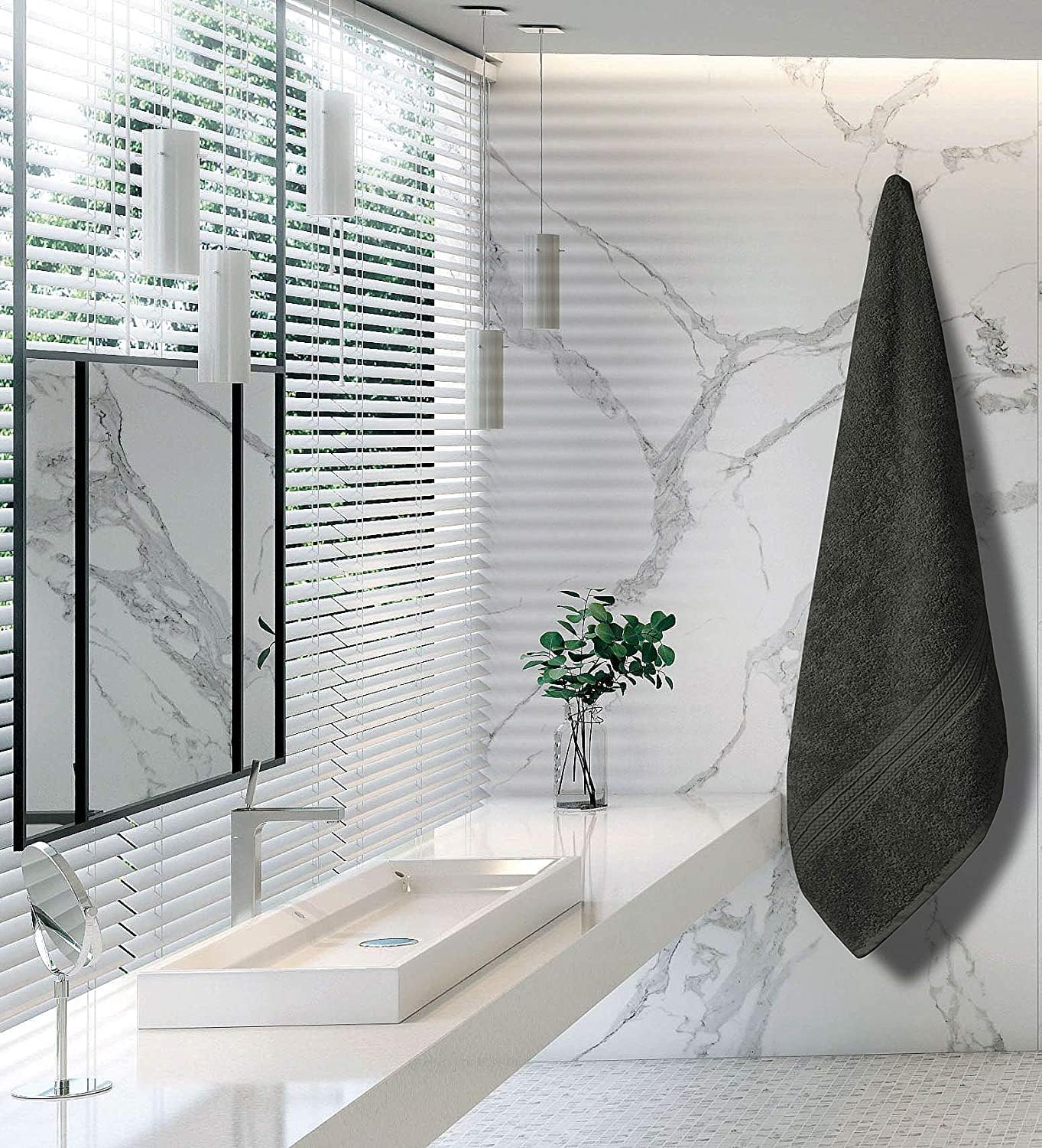 4pk 100% Cotton Bath Towel Set - Gallery 6