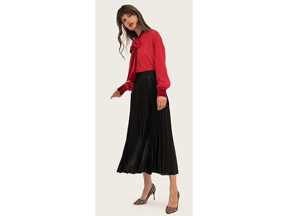 Chartou Women (L) Stretchy High Waist Long Skirt