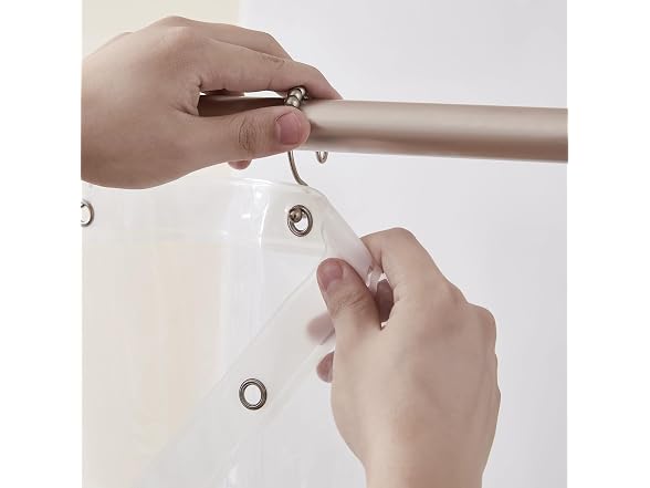 London Fog 8G PEVA Shower Liner with Metal Grommets