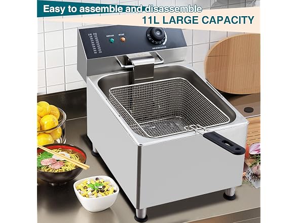 Commercial Deep Fryer 11L 1700W Stainless Steel