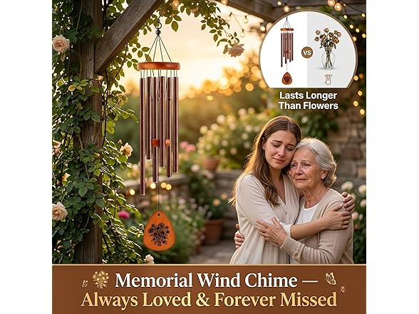 StellaRose W0582 Matte Textured brown Wind Chimesq