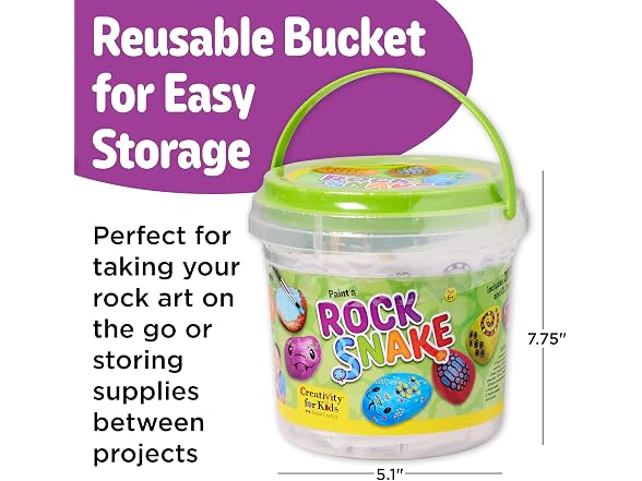 Creativity for Kids Rock Snake Bucket Kit
