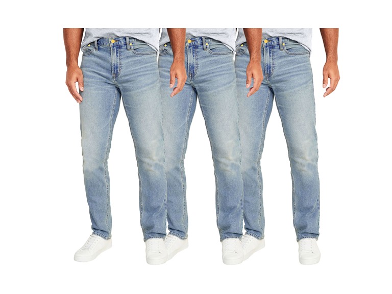 BLU ROCK 3-Pack Men's Flex Stretch Straight Leg Jeans (31" Inseam)