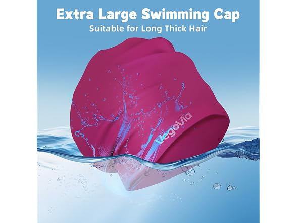 VegoVia Large Swim Cap Maroon