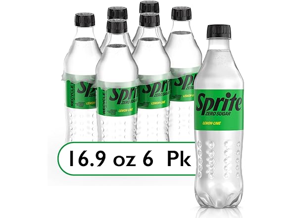 Sprite Zero, 16.9 fl oz, 6 Pack