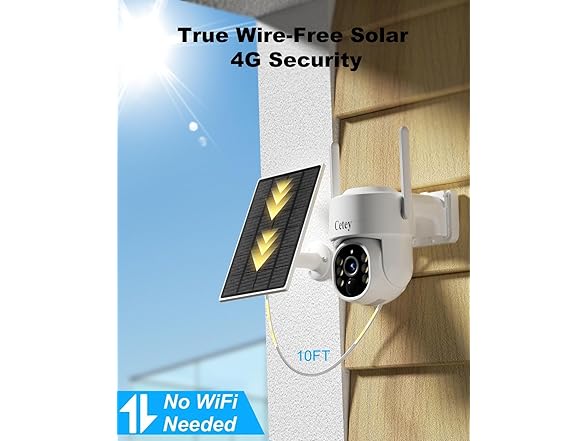 Cetey 4G LTE Cellular Security Camera