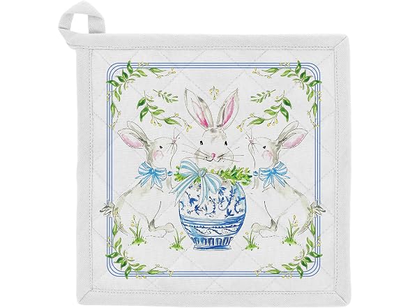 Boston International Cotton Oven Mitt Boxwood Bunny