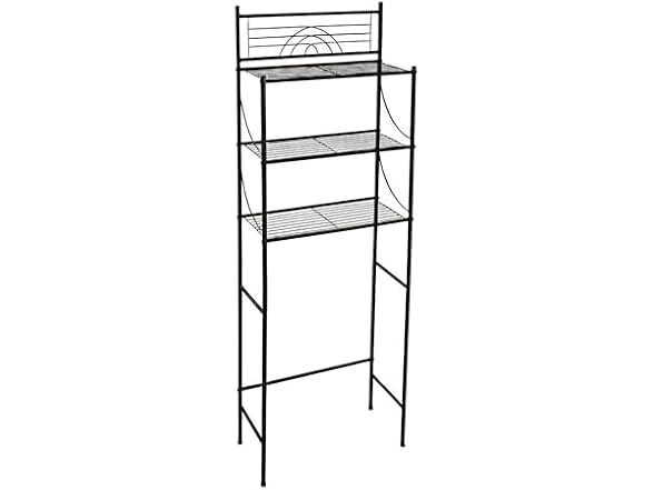 Bath Bliss 3-Tier Over Toilet Rack Black