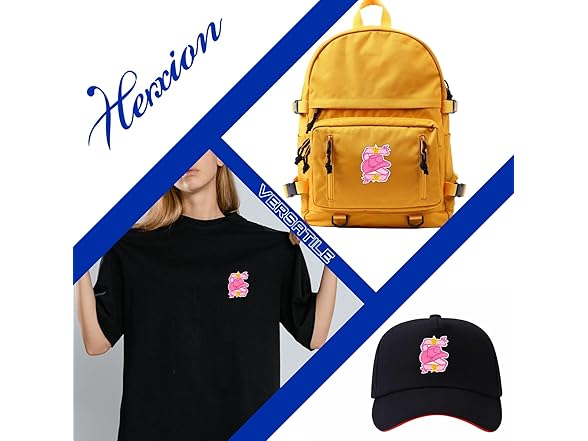 Herxion Western Iron On Patches, Pink Cowgirl Hat