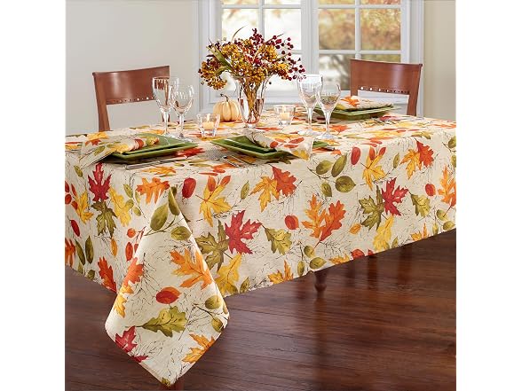 Threadmade Autumn Leaves Tablecloth
