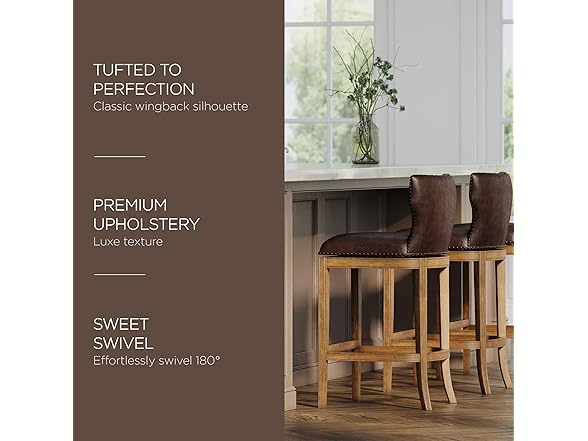 Maven Lane Hugo 31" Swivel Bar Stool