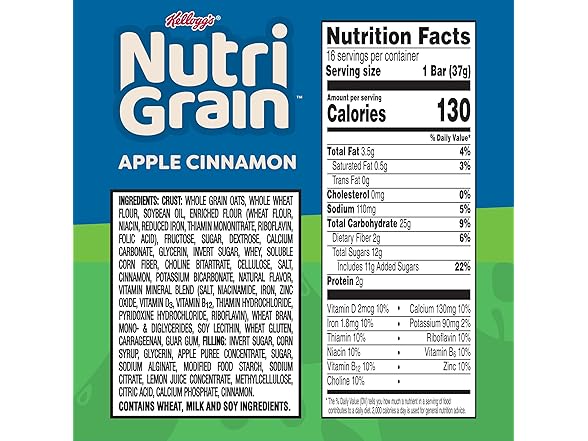 Nutri-Grain Apple Cinnamon 16ct