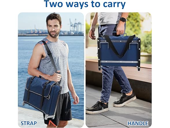 SAILARY Folding Stadium Chair, 2-Pack, Navy