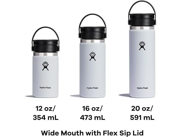 Hydro Flask 20oz Wide Mouth Bottle with Flex Sip Lid