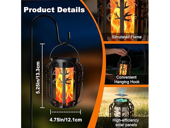KagoLing Solar Flame Lantern