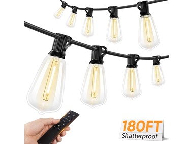 $28.99, Was $62.99, 53% Off! Brightever Outdoor String Lights, Waterproof Connectable dealfomo