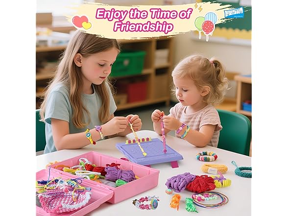 LELESUN Friendship Bracelet and Weaving Loom Kit