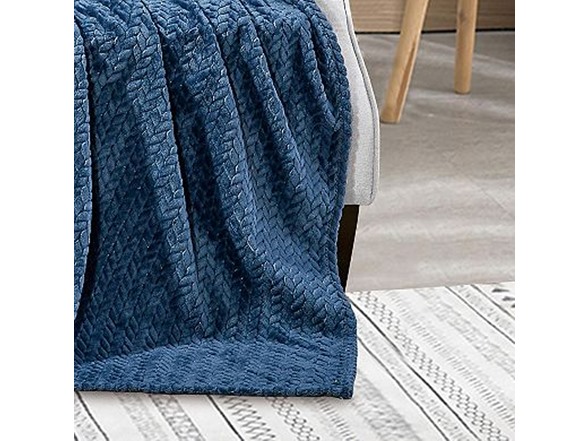 50"x60" Chevron Braided Microplush Throw