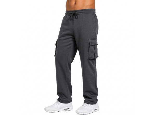 3Pk Mens Open Bottom Fleece Sweatpants