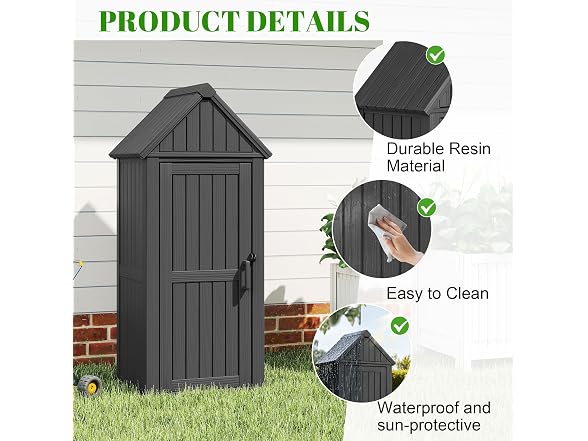WTFGO Vertical Outdoor Storage Shed - Gallery 6