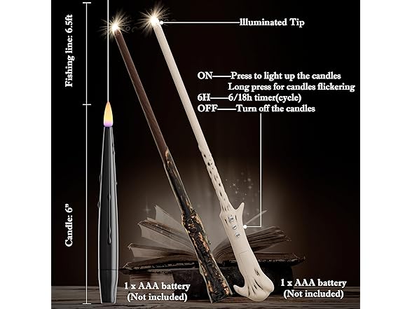 HP Floating Candles 20 Pack Black