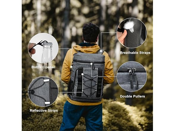 33 Cans Insulated Backpack Cooler