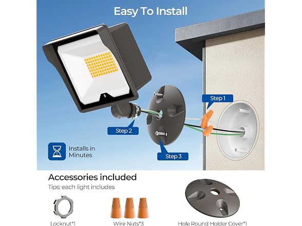 CINOTON 55W Flood Light 3CCT 1 PACK