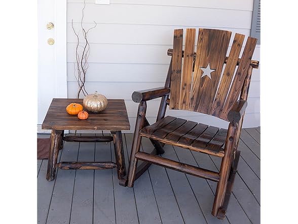 Leigh Country Char-Log Single Rocker with Star
