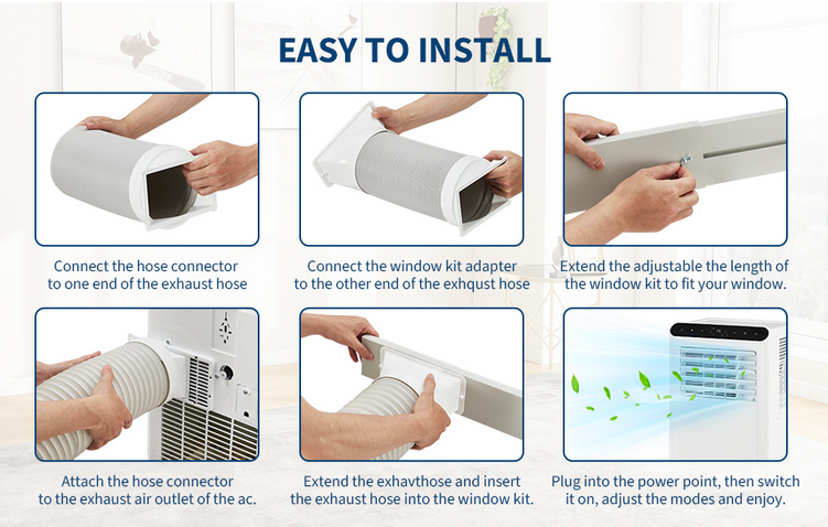MERXENG 8,000 BTUs Portable Air Conditioner - Gallery 7