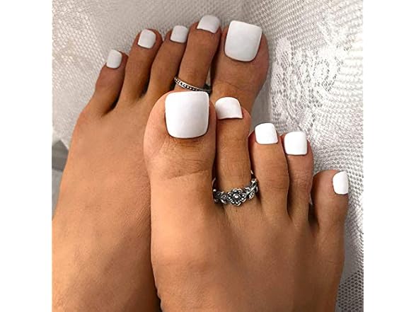 ELABEST Matte False Toe Nails