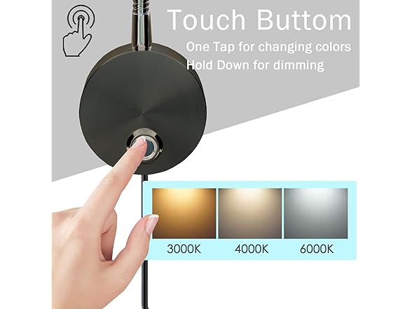 2 Pack Dimmable Bedside Reading Light