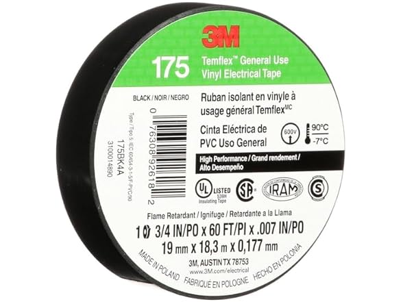 3M TEMFLEX Vinyl Electrical Tape 175,