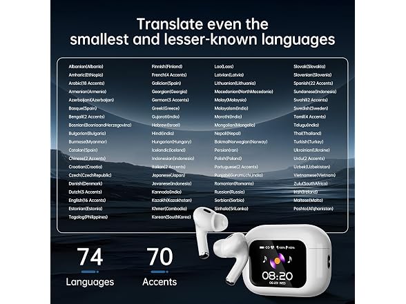 Rodxegu AI Language Translator Earbuds