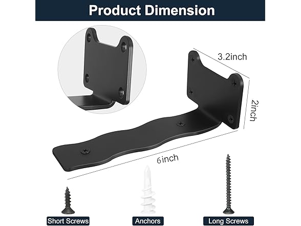 Kamiaha Heavy Duty L Shelf Bracket 6 Pack - 6 I