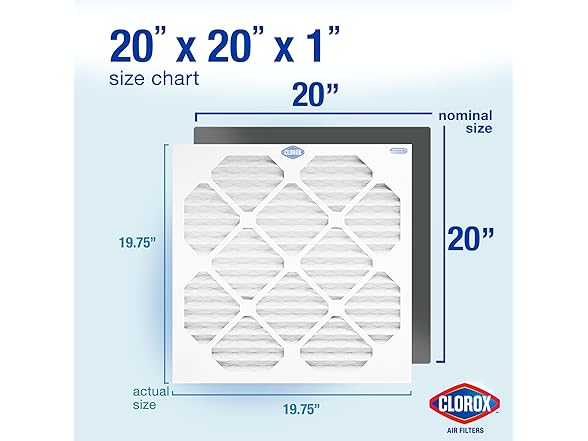 20x20x1 Air Filter MERV 8 4pk