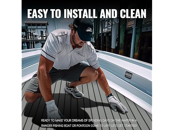 BOSSDECK EVA Foam Boat Flooring, 86.6x21.7
