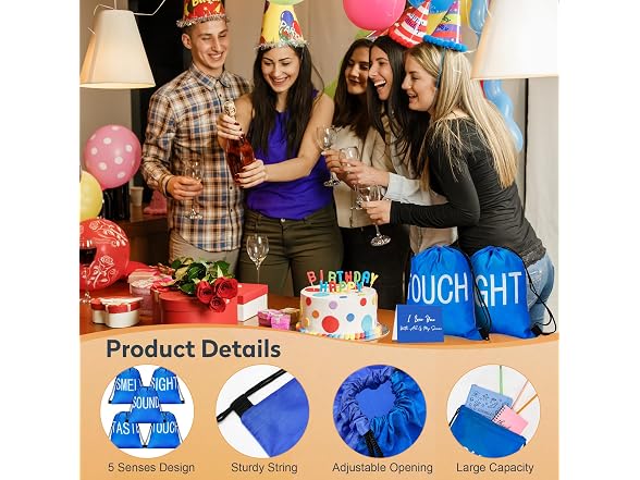 Bafeil 5 Senses Gift Bags 10pc Blue