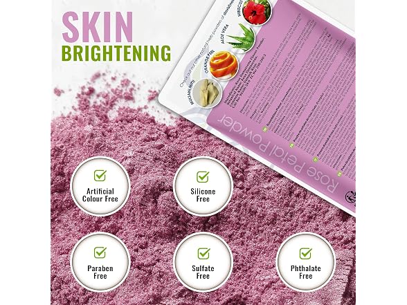 Rose Petal Powder for Hair Skin and Face Mask
