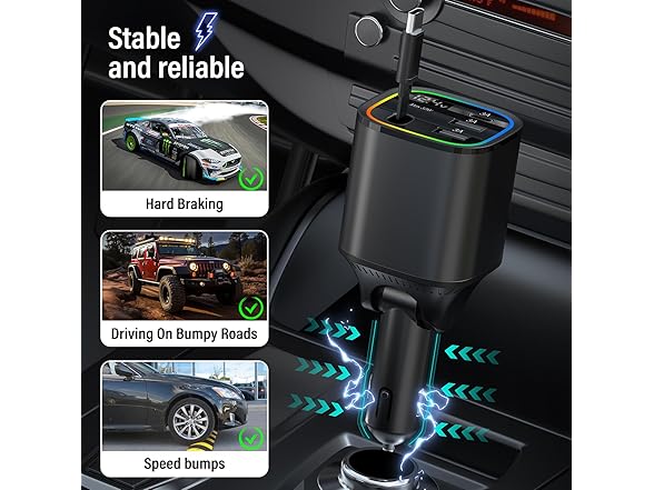 78W 4 in 1 Fast Car Phone Charger