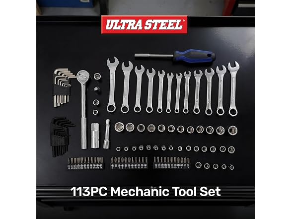 Ultra Steel 113PC Professional Mechanic Tool set