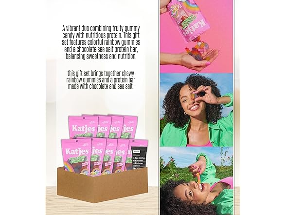 10 Item Set- Katjes Gummies Rainbow & RXBAR Sea Salt