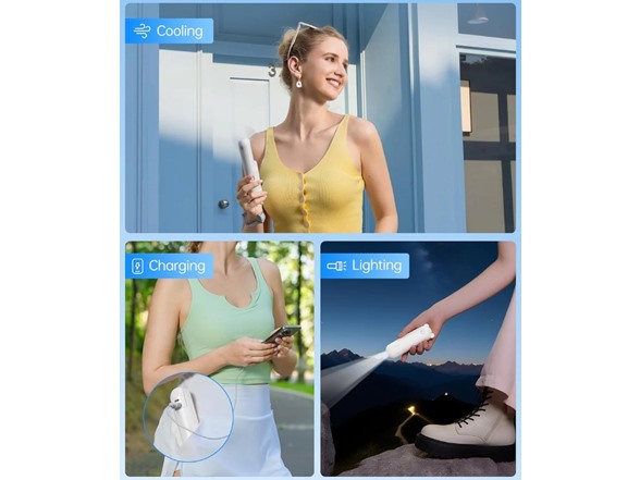 STAY COOL 2 Pack 3 IN 1 Handheld Mini Fan